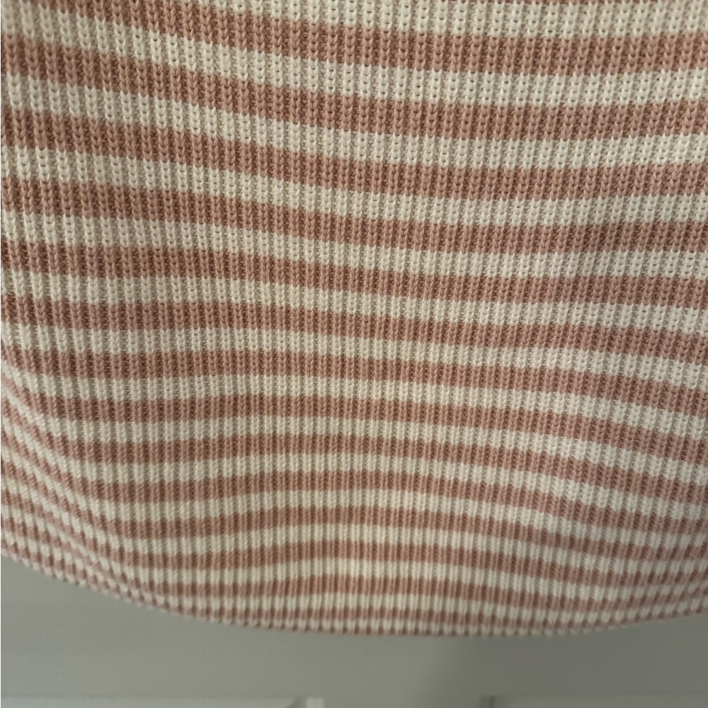 J. Crew Pink and White Stripe Long Sleeve Sweater size M - Picture 12 of 16